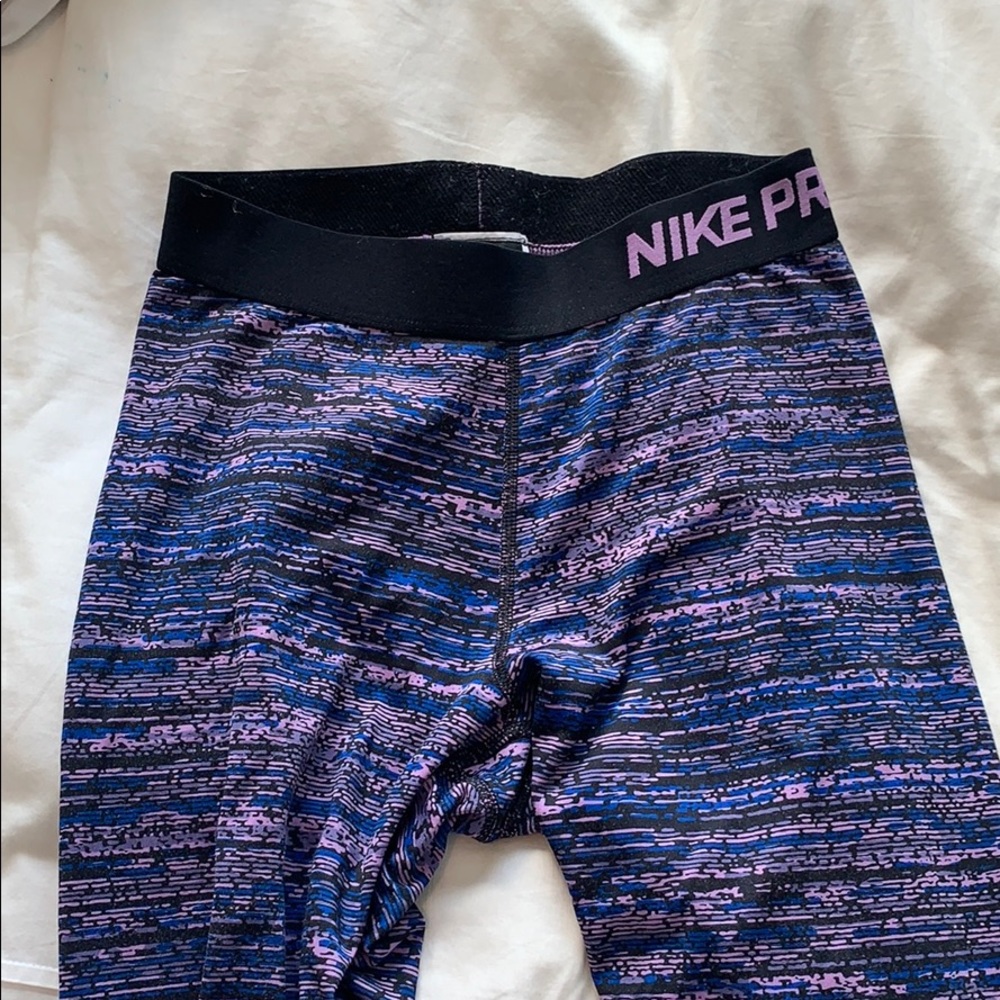 Nike purple and blue fleece leggings